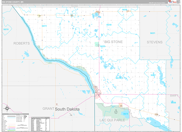 Big Stone County, MN Wall Map